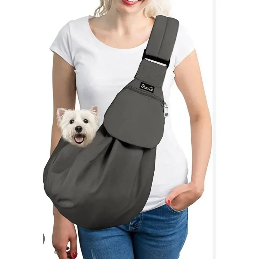SLOWTON Pet Carrier Sling Thick Padded Adjustable